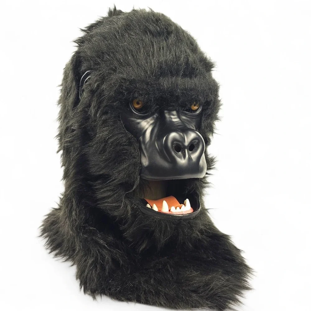 Gorilla Moving Mouth Mask Thumbs Up Halloween Costume Animal Ape Mouth Mover